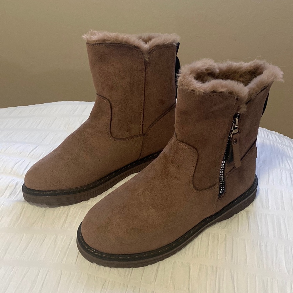 Taupe suede boots. Never worn!